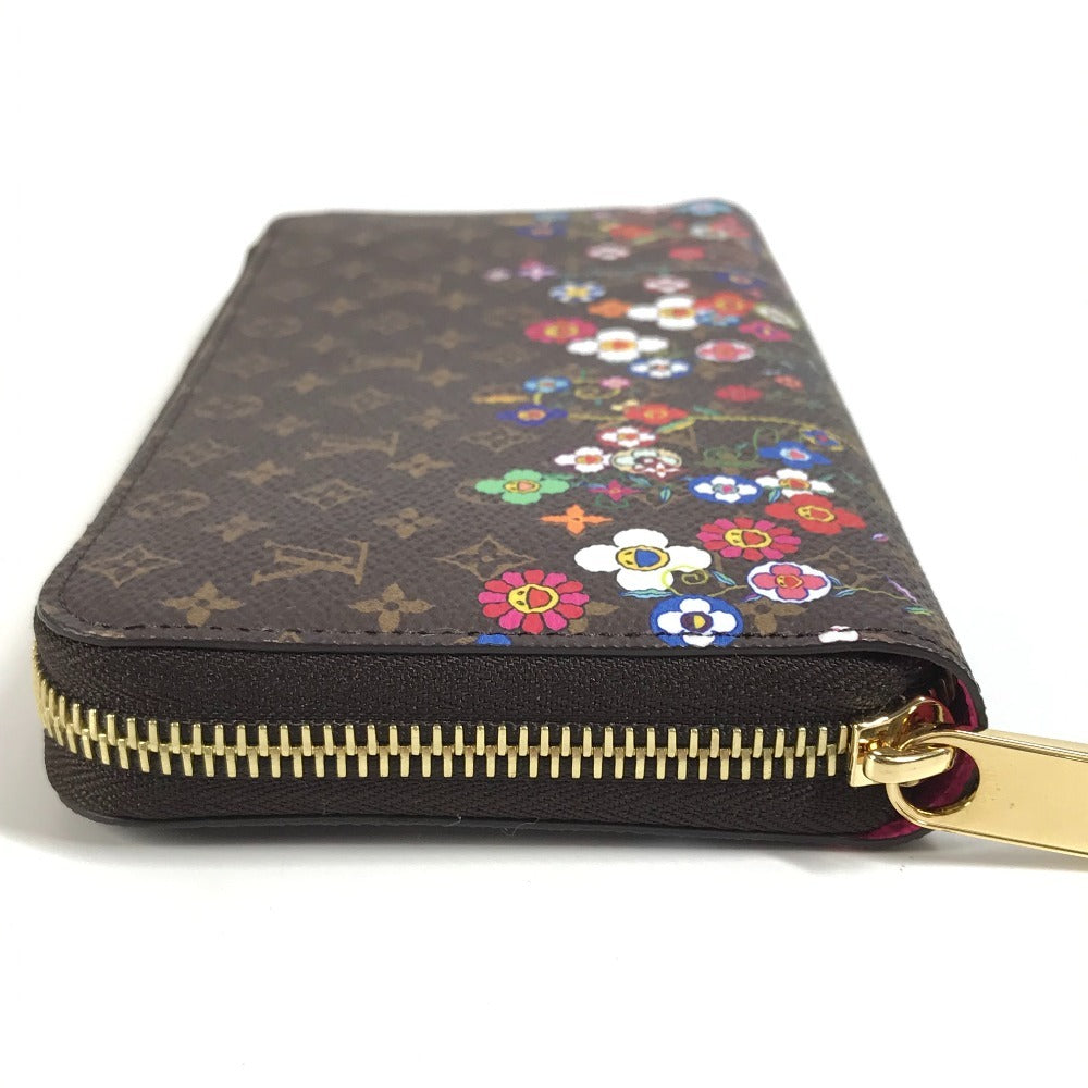 LOUIS VUITTON M14162 Japan Limited LV × TM Zippy Wallet Monogram Takashi Murakami Round Zipper Long Wallet Monogram Canvas Unisex Brown