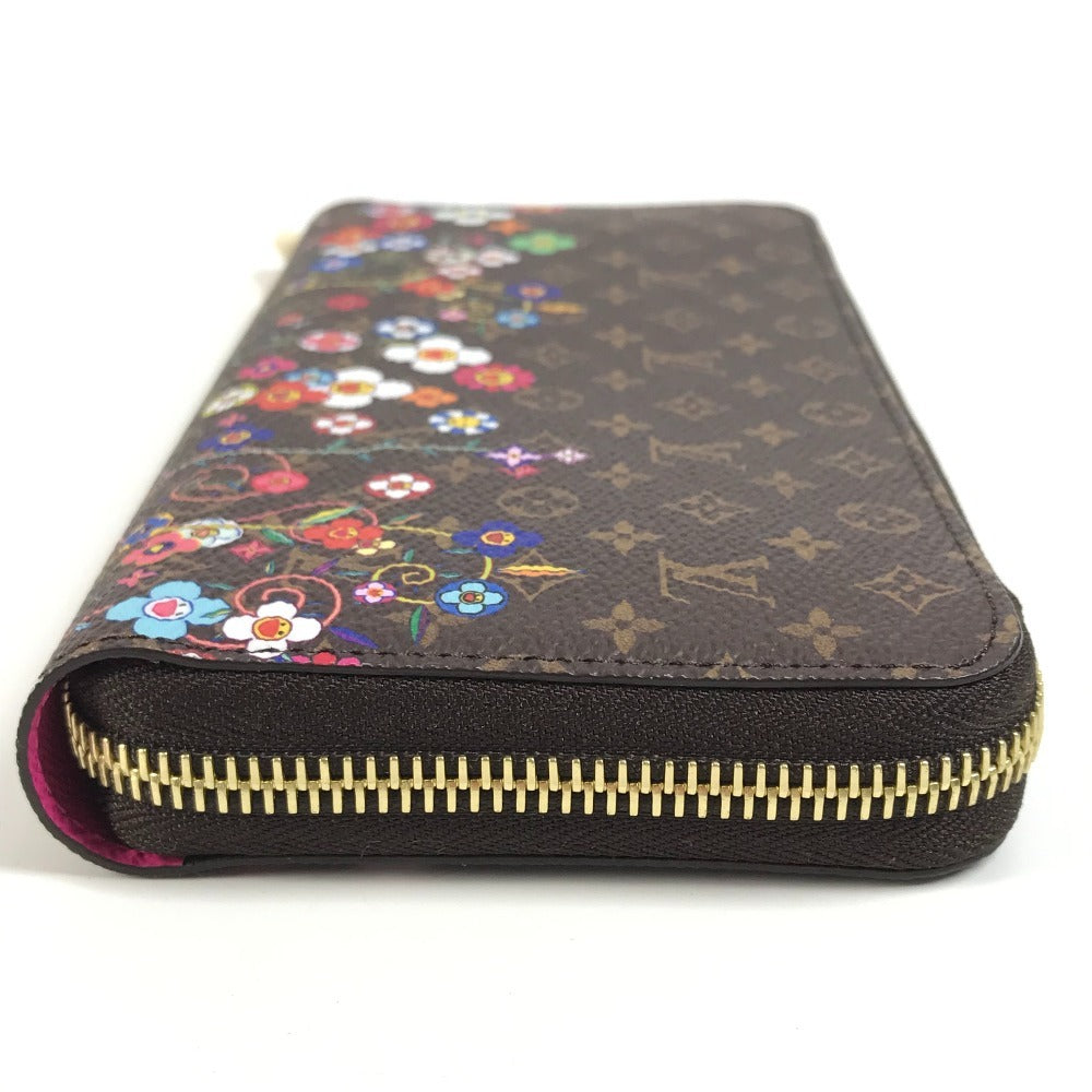 LOUIS VUITTON M14162 Japan Limited LV × TM Zippy Wallet Monogram Takashi Murakami Round Zipper Long Wallet Monogram Canvas Unisex Brown