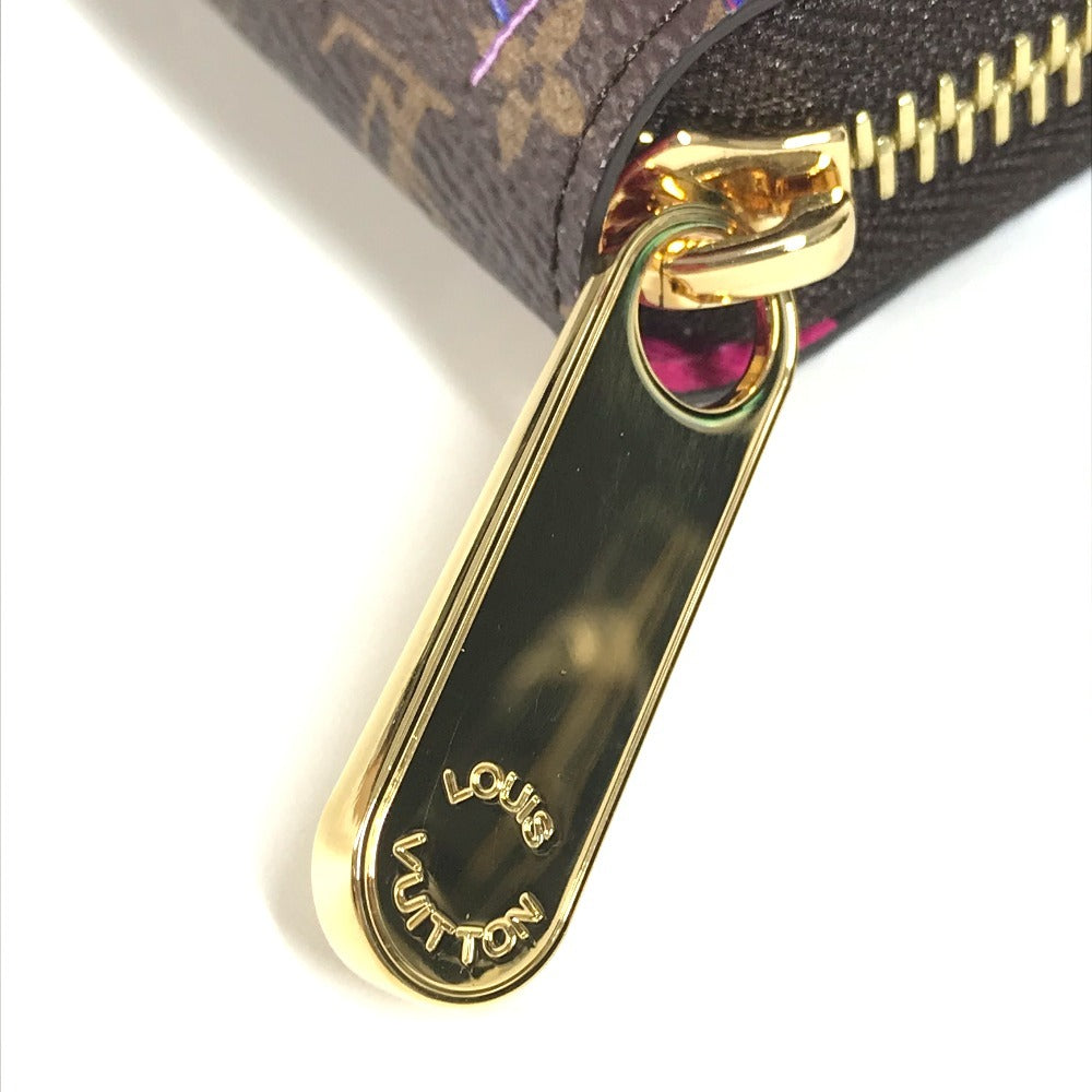 LOUIS VUITTON M14162 Japan Limited LV × TM Zippy Wallet Monogram Takashi Murakami Round Zipper Long Wallet Monogram Canvas Unisex Brown