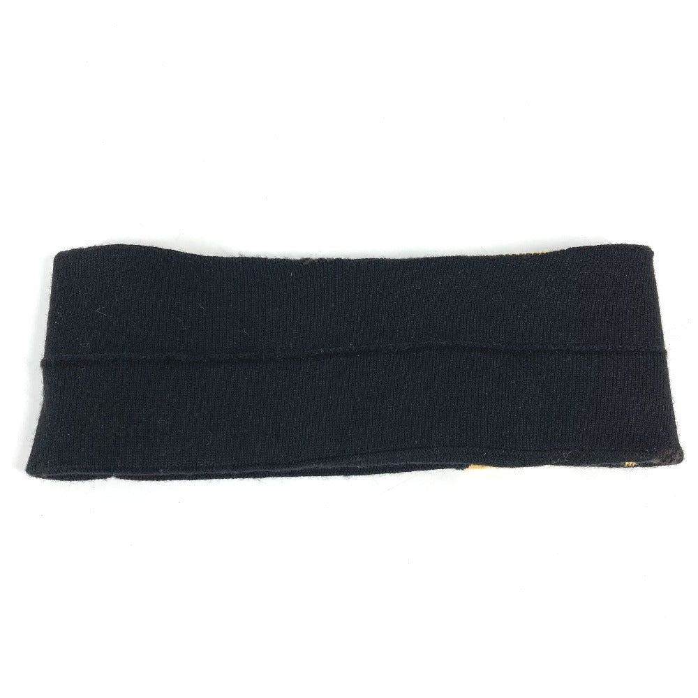 FENDI FXS385 Logo Accessory Headband Hair Band Wool Unisex Black