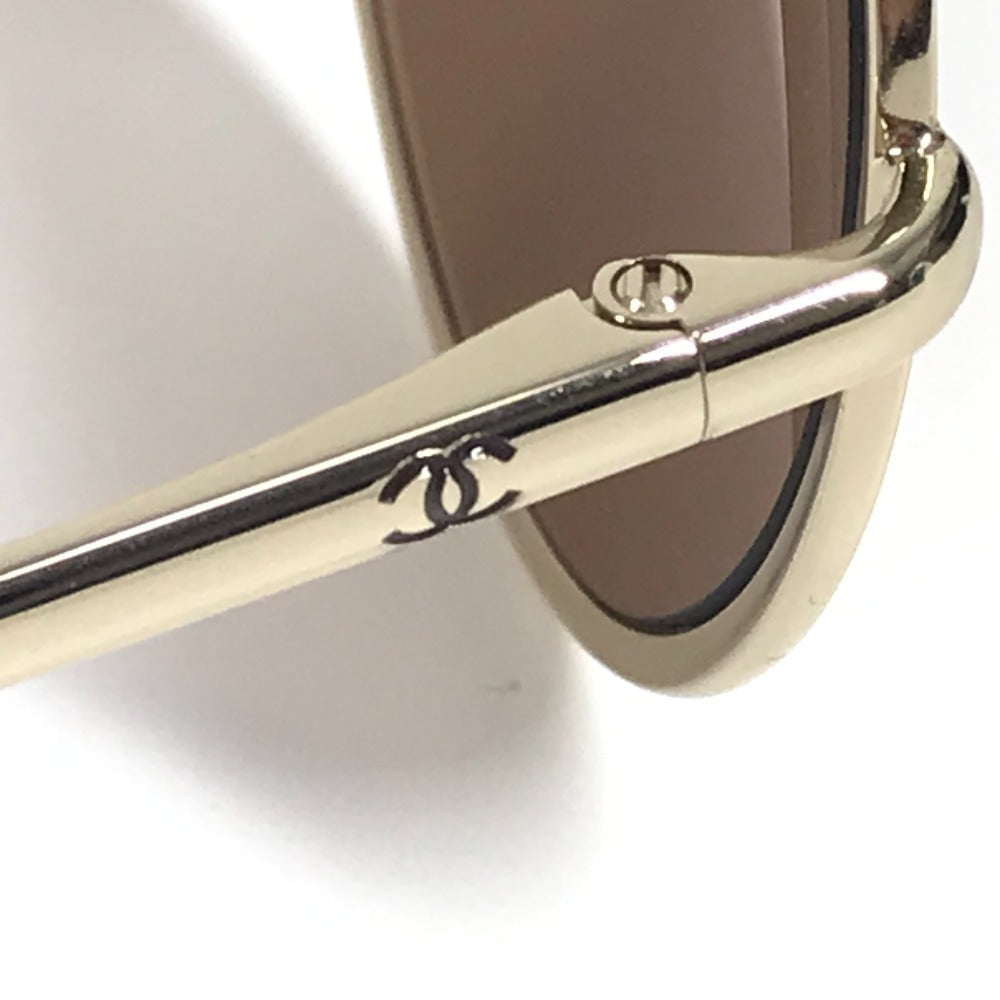 CHANEL 4206 Mirror Lens CC Logo Here Mark Glasses Eyewear Glasses Sunglasses Metal Ladies Gold