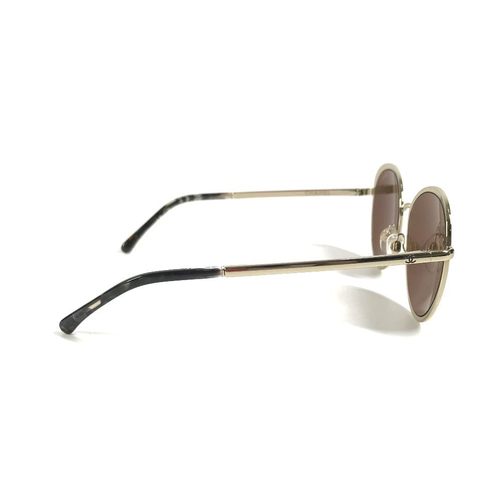 CHANEL 4206 Mirror Lens CC Logo Here Mark Glasses Eyewear Glasses Sunglasses Metal Ladies Gold