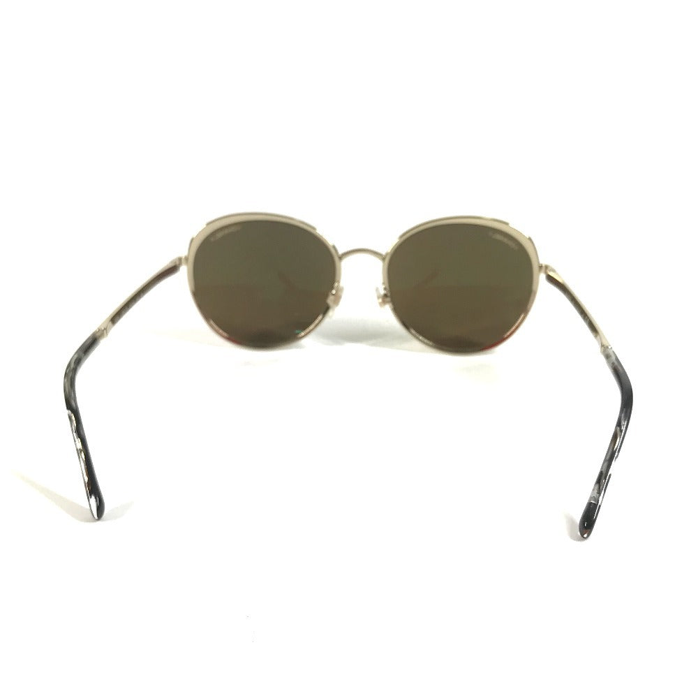 CHANEL 4206 Mirror Lens CC Logo Here Mark Glasses Eyewear Glasses Sunglasses Metal Ladies Gold