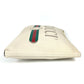 GUCCI 500984 Logo Bag Pouch Clutch Bag Leather Unisex White