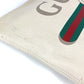GUCCI 500984 Logo Bag Pouch Clutch Bag Leather Unisex White