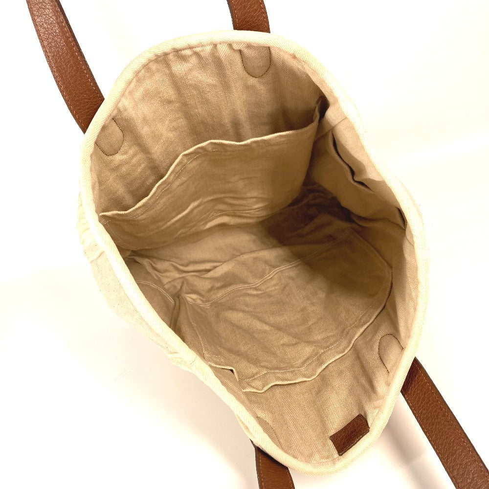 HERMES 카바스 캘리컷백 토트백 숄더 세로토트 숄더백 가죽/캔버스 남여 공용 베이지