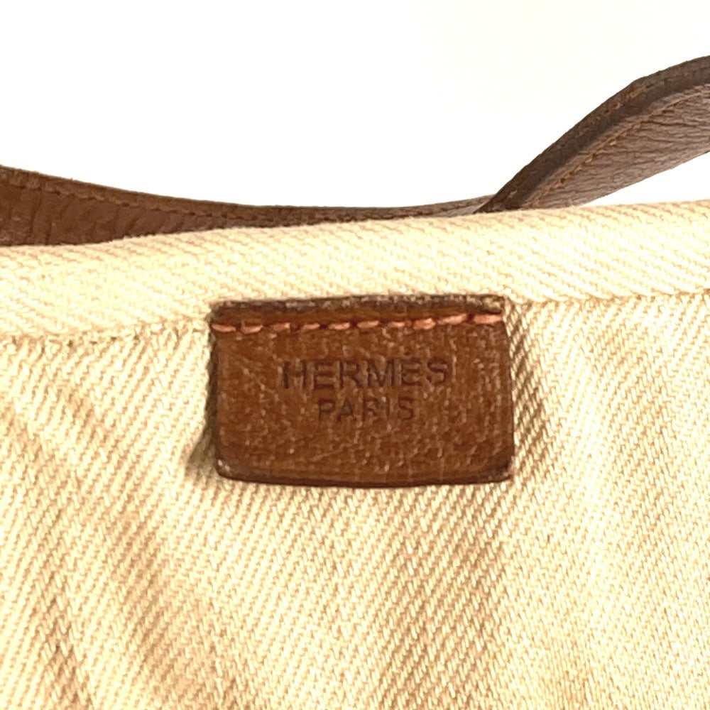 HERMES 카바스 캘리컷백 토트백 숄더 세로토트 숄더백 가죽/캔버스 남여 공용 베이지