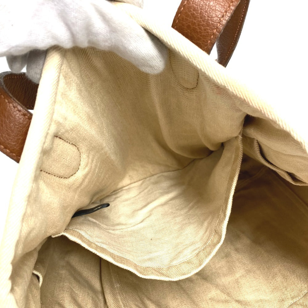 HERMES 카바스 캘리컷백 토트백 숄더 세로토트 숄더백 가죽/캔버스 남여 공용 베이지