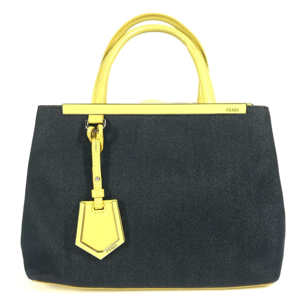 FENDI 8BH253 Petit Toujours Bolso Petit Toujours Bolso Tote Bolso Denim Mujer Azul