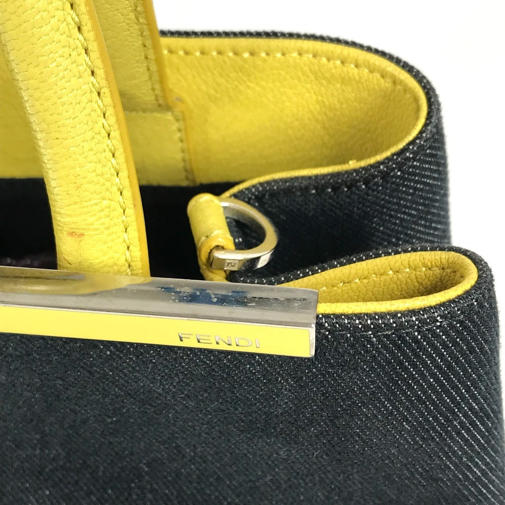 FENDI 8BH253 Petit Toujours Bolso Petit Toujours Bolso Tote Bolso Denim Mujer Azul