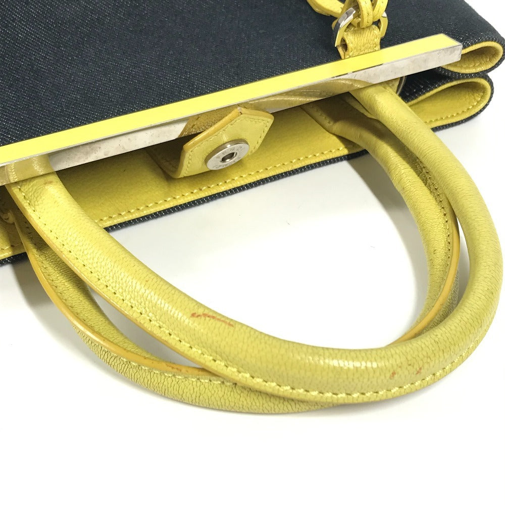 FENDI 8BH253 Petit Toujours Bolso Petit Toujours Bolso Tote Bolso Denim Mujer Azul