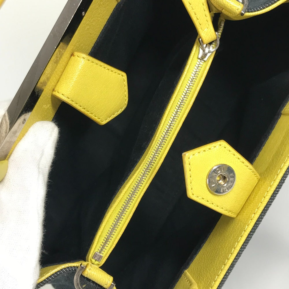 FENDI 8BH253 Petit Toujours Bolso Petit Toujours Bolso Tote Bolso Denim Mujer Azul