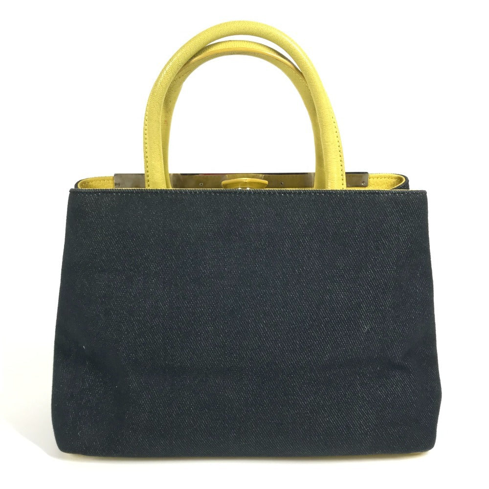 FENDI 8BH253 Petit Toujours Bolso Petit Toujours Bolso Tote Bolso Denim Mujer Azul