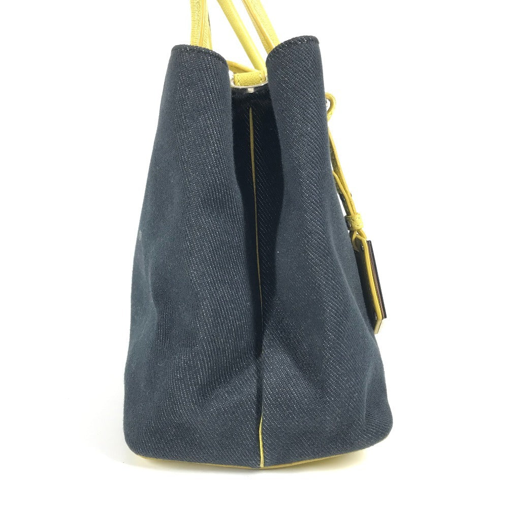 FENDI 8BH253 Petit Toujours Bolso Petit Toujours Bolso Tote Bolso Denim Mujer Azul