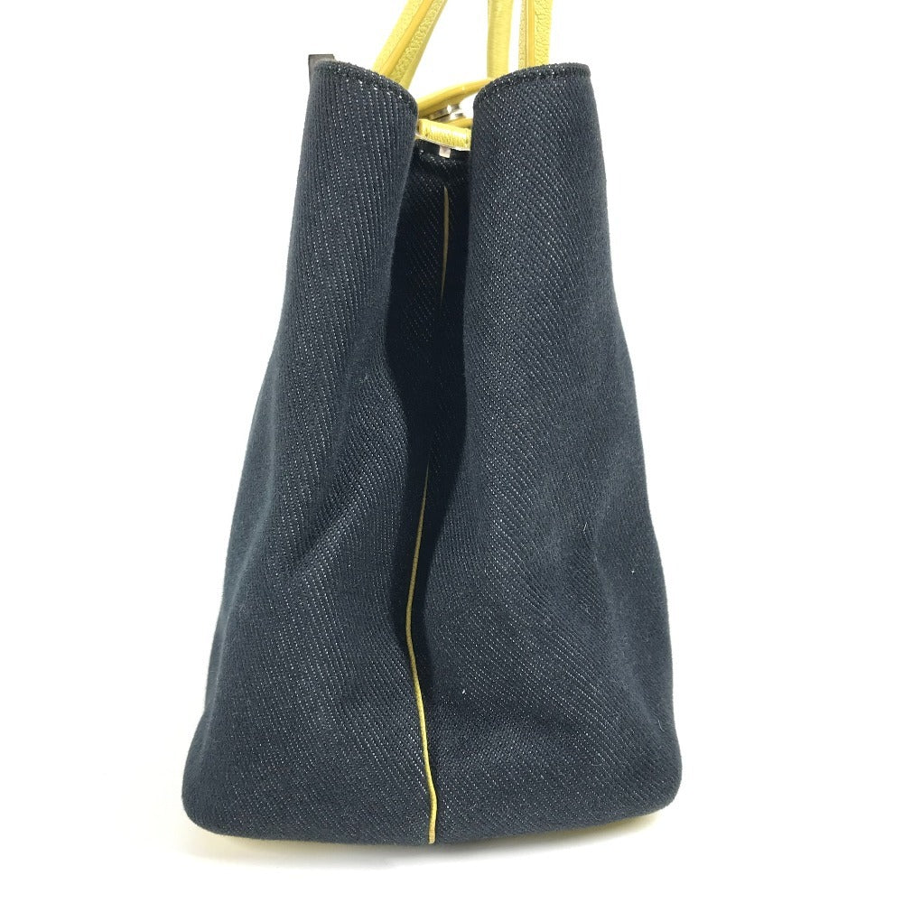 FENDI 8BH253 Petit Toujours Bolso Petit Toujours Bolso Tote Bolso Denim Mujer Azul