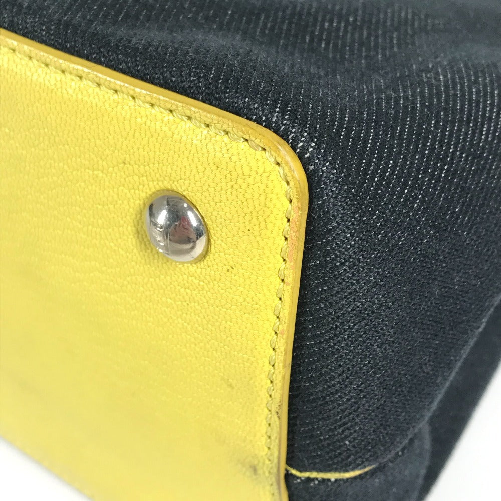 FENDI 8BH253 Petit Toujours Bolso Petit Toujours Bolso Tote Bolso Denim Mujer Azul