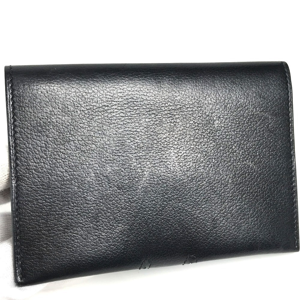 HERMES 로고 R.M.S 여권 커버 문구 여권 케이스 송아지 가죽 남여 공용 블랙