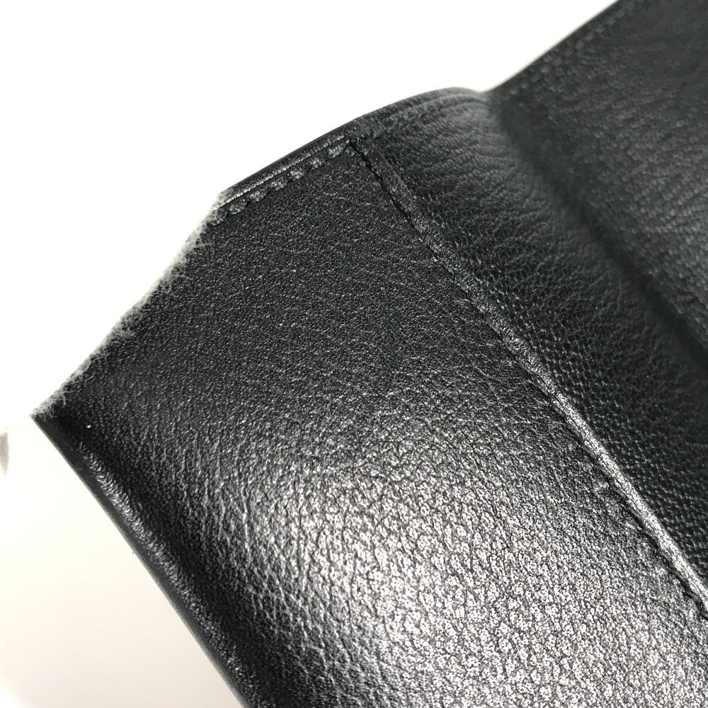 HERMES 로고 R.M.S 여권 커버 문구 여권 케이스 송아지 가죽 남여 공용 블랙