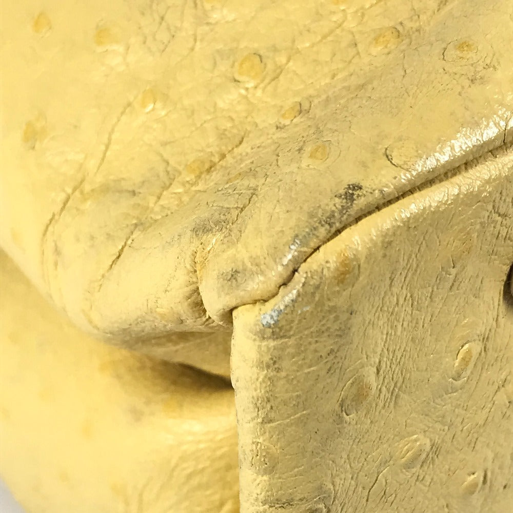 Versace Vintage Sunburst Logo Bag Tote Bag Bahu Beg Embossed Yellow Wanita