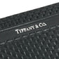 TIFFANY&Co. Diamond Point Business Card Holder Pass Case Card Case Leather Unisex Black