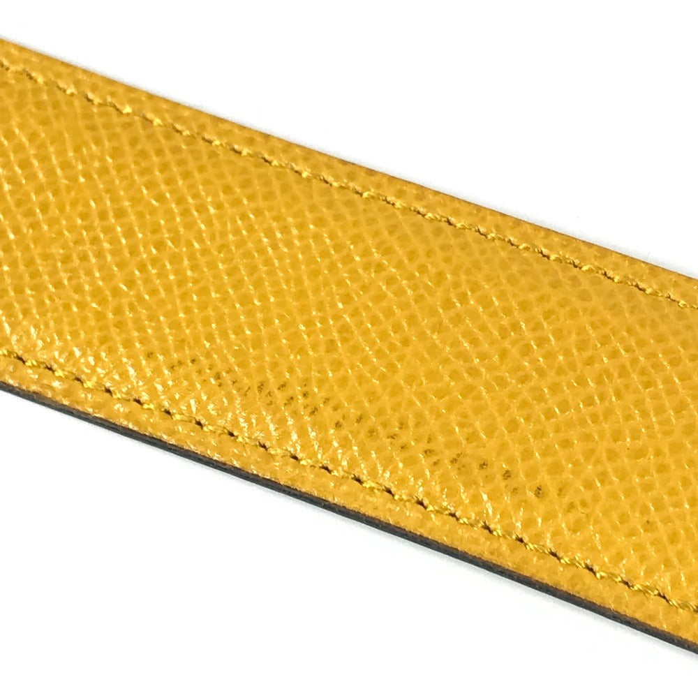 HERMES 빈티지 H 벨트 버클 벨트 액세서리 바지 벨트 벨트 가죽 여성 옐로우