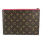 LOUIS VUITTON M60677 Monogram Pochette Pallas Pouch Bag Second Bag with Strap Clutch Bag Monogram Canvas Women's Rose Pink