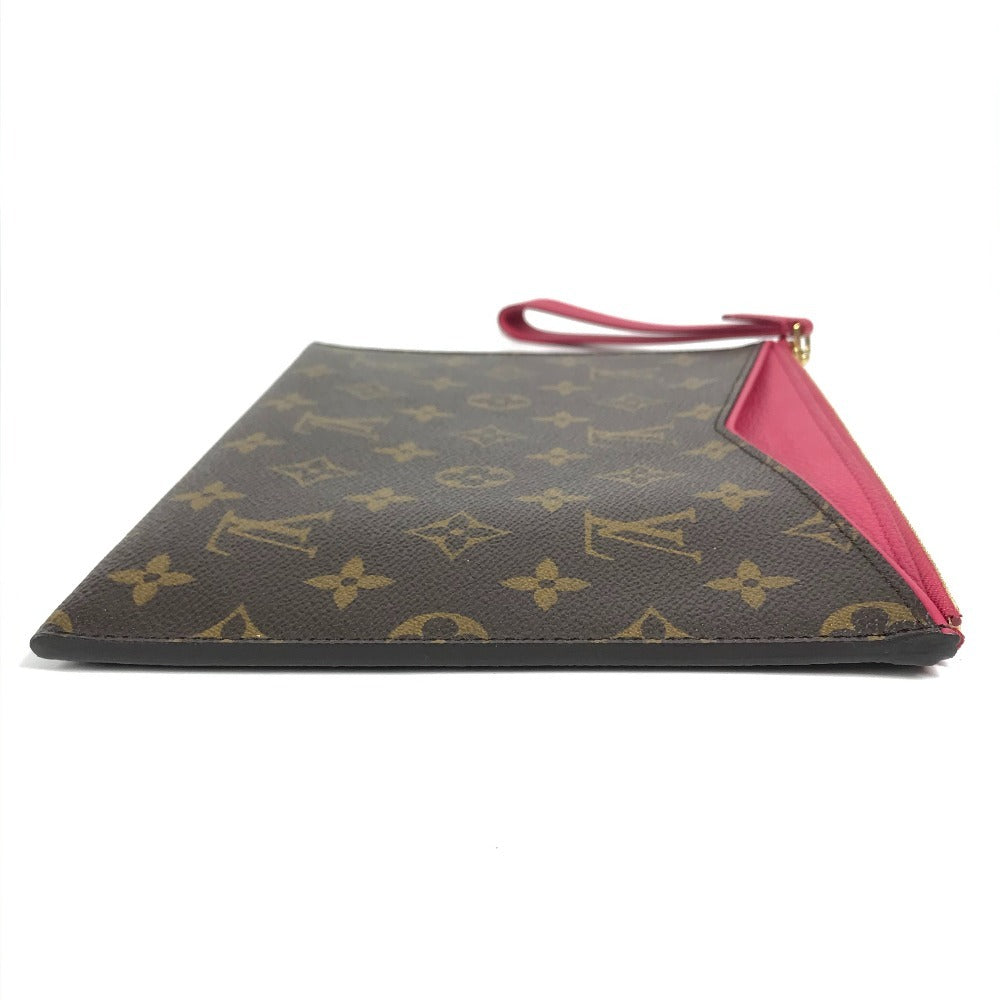 LOUIS VUITTON M60677 Monogram Pochette Pallas Pouch Bag Second Bag with Strap Clutch Bag Monogram Canvas Women's Rose Pink