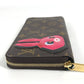 Louis Vuitton M83689 Monogram Nicolas Ghesquière Zippy Wallet Round Zipper Long Wallet Monogram Canvas Wanita Pink
