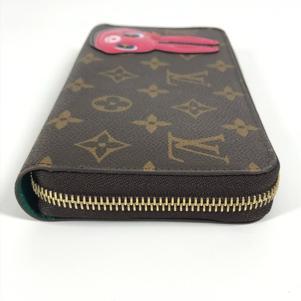 Louis Vuitton M83689 Monogram Nicolas Ghesquière Zippy Wallet Round Zipper Long Wallet Monogram Canvas Wanita Pink