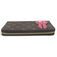 Louis Vuitton M83689 Monogram Nicolas Ghesquière Zippy Wallet Round Zipper Long Wallet Monogram Canvas Wanita Pink