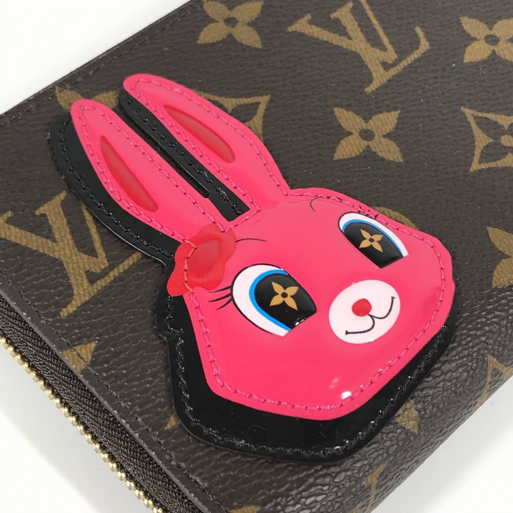 Louis Vuitton M83689 Monogram Nicolas Ghesquière Zippy Wallet Round Zipper Long Wallet Monogram Canvas Wanita Pink