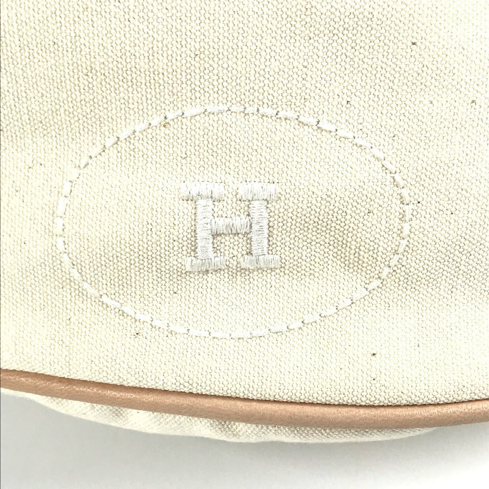 HERMES H 로고 포로숑 미밀 GM 포로숑 미밀 GM 가방 돈주머니 가방 숄더백 코튼 레이디스 화이트 시리즈