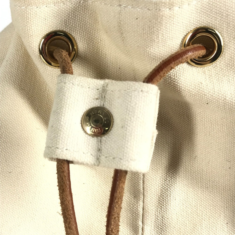 HERMES H 로고 포로숑 미밀 GM 포로숑 미밀 GM 가방 돈주머니 가방 숄더백 코튼 레이디스 화이트 시리즈