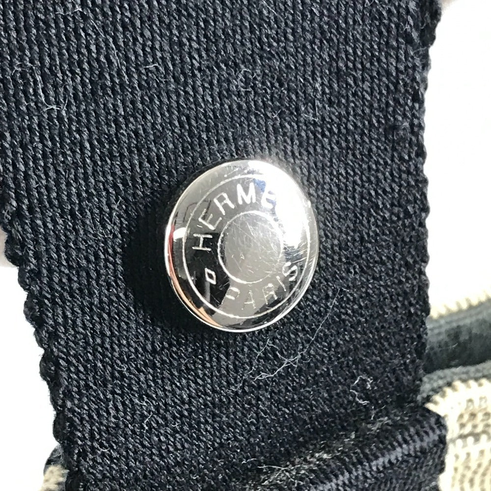 Hermes Saxo Mm Saxo Mm Bag Handbag Canvas Ladies Black