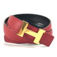 HERMES H Belt H Belt Constance Bottoms Belt Belt Leather Ladies Red x Black