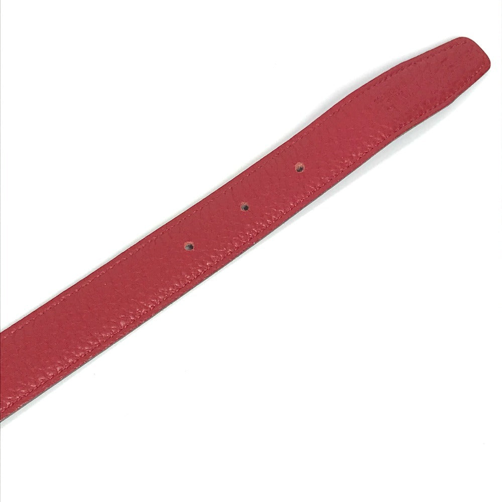 HERMES H Belt H Belt Constance Bottoms Belt Belt Leather Ladies Red x Black