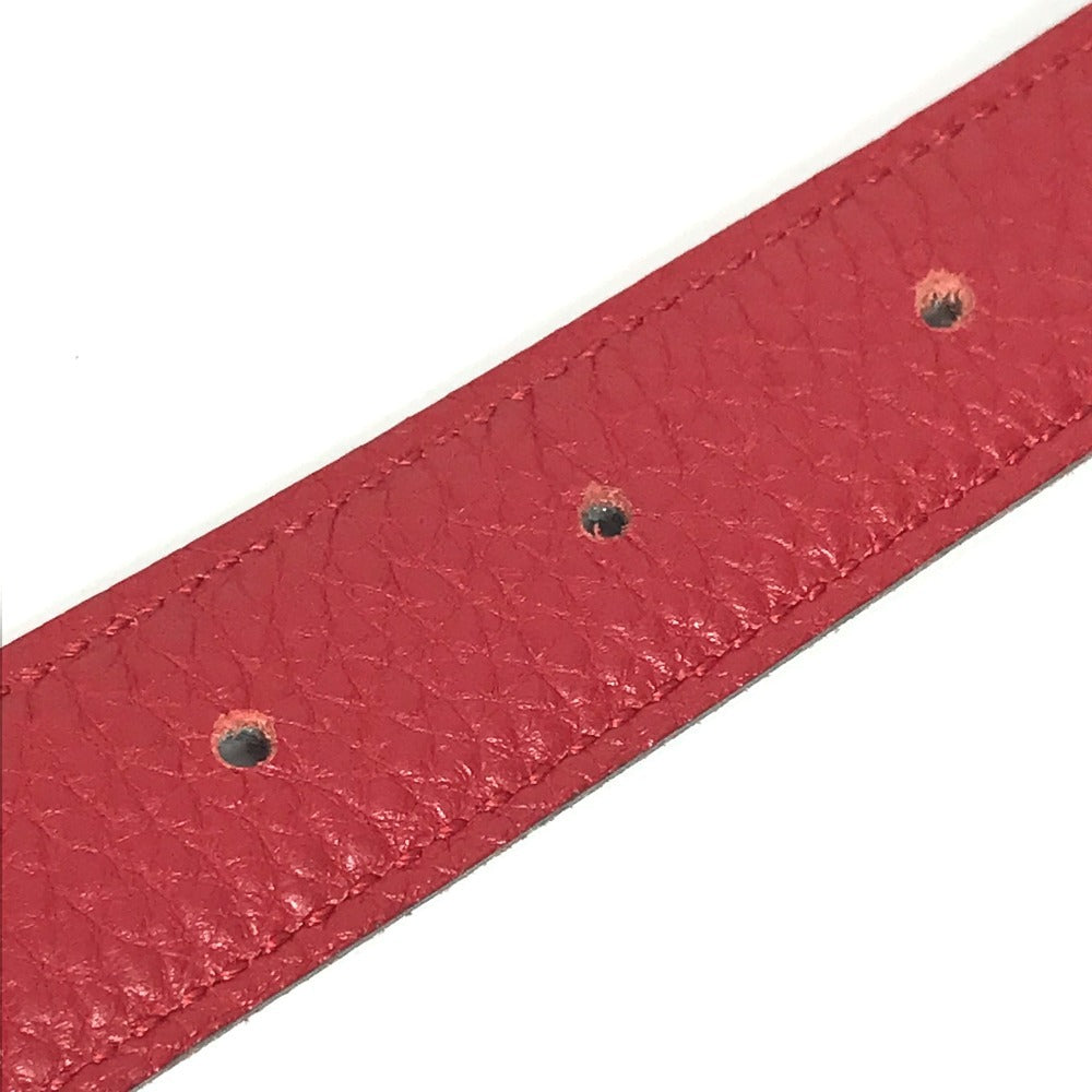 HERMES H Belt H Belt Constance Bottoms Belt Belt Leather Ladies Red x Black