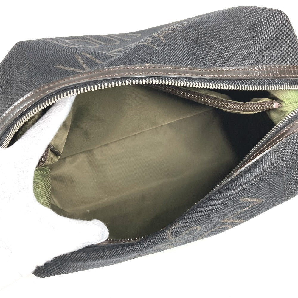 LOUIS VUITTON M93091 Damier Jean Truth Albatross Pouch Clutch Bag Second Bag Damier Jean Canvas Men's Black