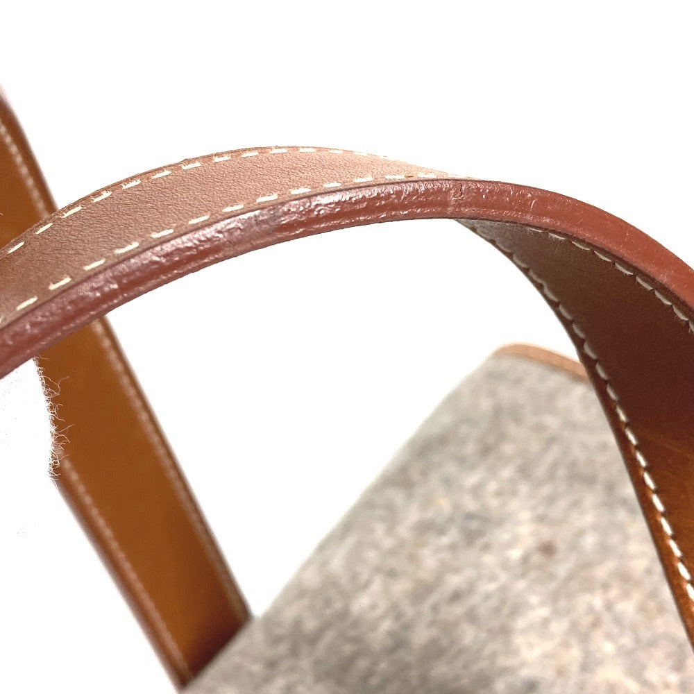 HERMES Camille Shoulder Bag Shoulder Tote Bag Felt Unisex Gray