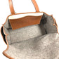 HERMES Camille Shoulder Bag Shoulder Tote Bag Felt Unisex Gray