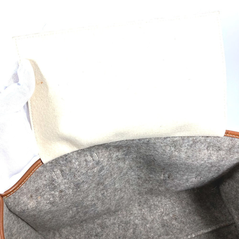 HERMES Camille Shoulder Bag Shoulder Tote Bag Felt Unisex Gray