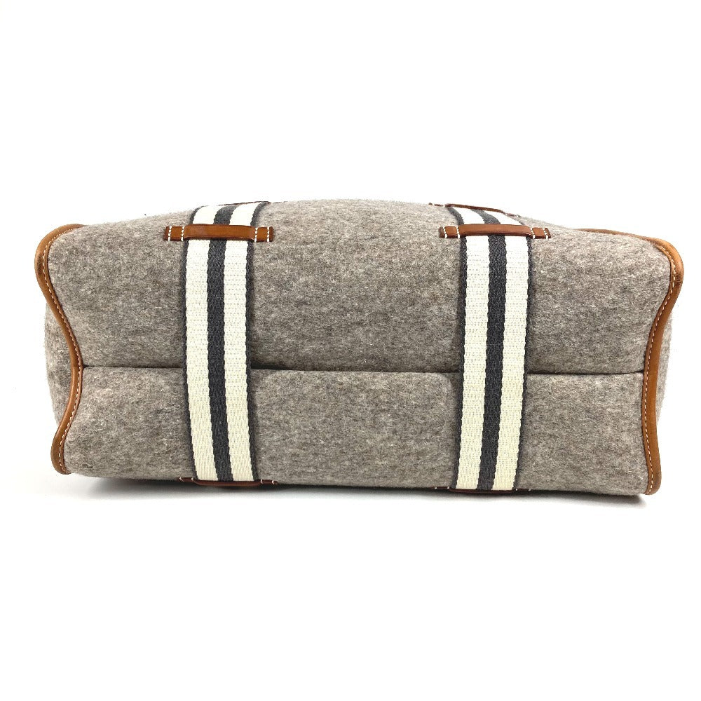 HERMES Camille Shoulder Bag Shoulder Tote Bag Felt Unisex Gray