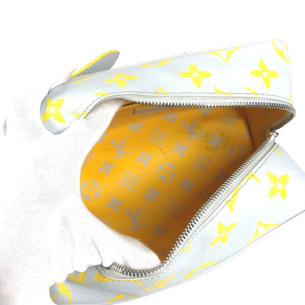 LOUIS VUITTON M24536 Monogram Glow Locker Dop Kit Pouch Clutch Bag Second Bag Canvas Men's Gray