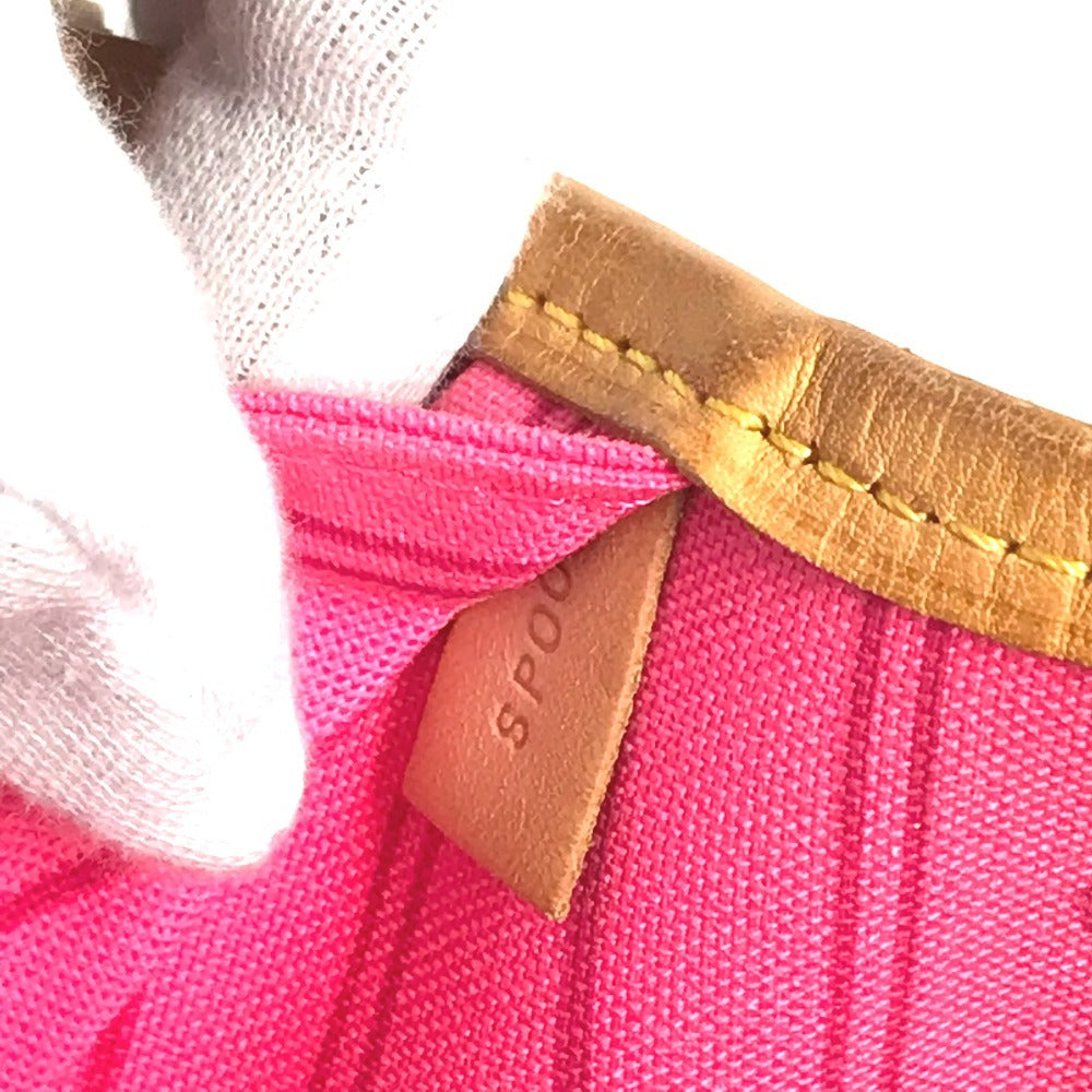 Louis Vuitton M48613 Monogram Rose Neverfull MM Bahu Bahu Tote Tote Bag Monogram Kanvas Wanita Coklat