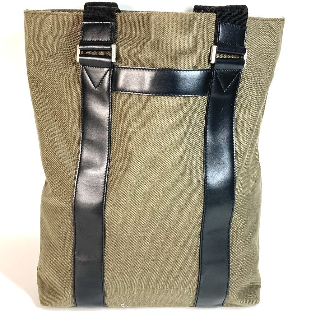 Salvatore Ferragamo Vertical Tote Logo Bag Tote Bag Business Bag Shoulder Bag Leather/Canvas Unisex Khaki