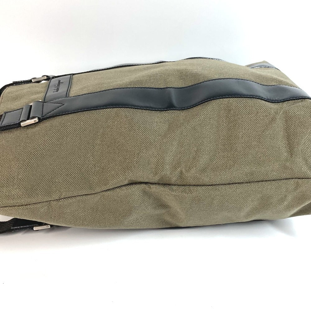 Salvatore Ferragamo Vertical Tote Logo Bag Tote Bag Business Bag Shoulder Bag Leather/Canvas Unisex Khaki