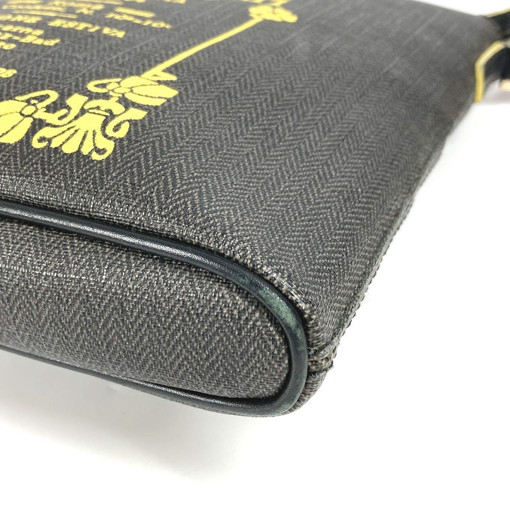 BVLGARI Collezione S.Bulgari Logo Bag Crossbody Pochette Shoulder Bag PVC/Leather Unisex Gray