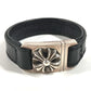 CHROME HEARTS Accessories Bangle Harness Clasp HARNESS CLASP Bracelet Leather Unisex Black