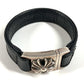 CHROME HEARTS Accessories Bangle Harness Clasp HARNESS CLASP Bracelet Leather Unisex Black
