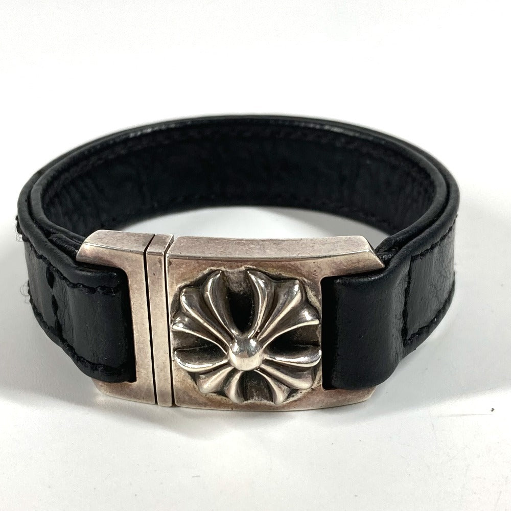 CHROME HEARTS Accessories Bangle Harness Clasp HARNESS CLASP Bracelet Leather Unisex Black